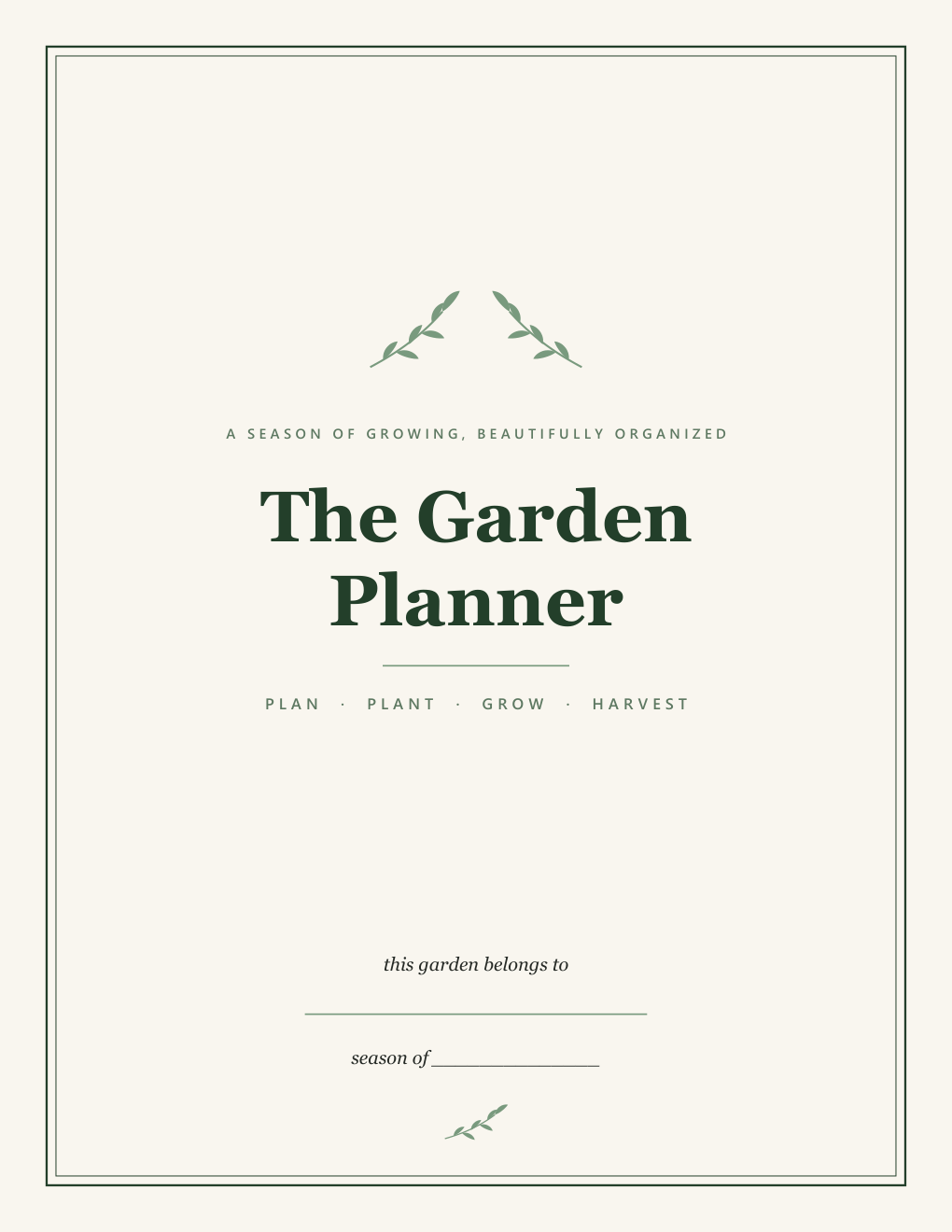 The Garden Planner cover