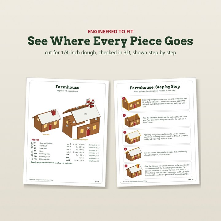 A page from inside Gingerbread Homestead Village